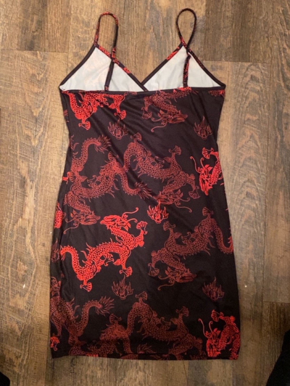 Fashion Nova Red and Black Medium Bodycon Dress - Picture 3 of 3